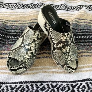 Snake skin wedges